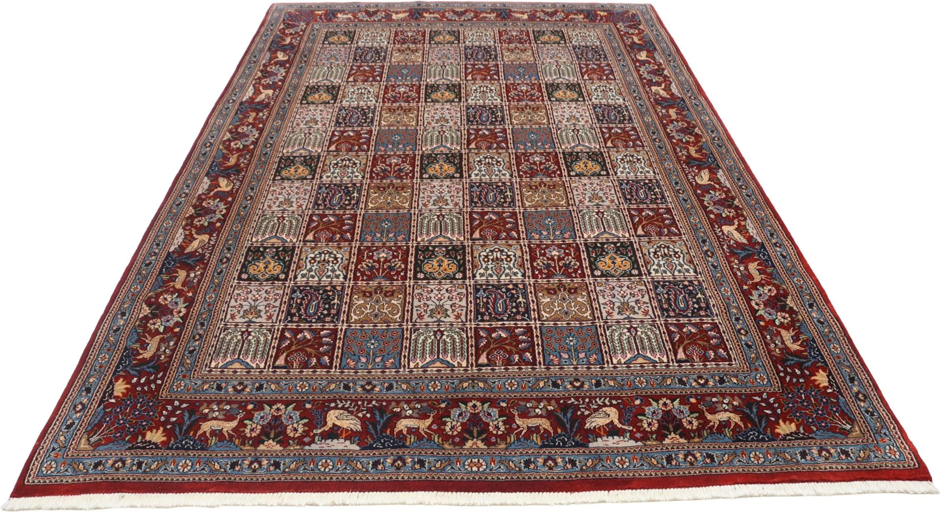 Hand-Knotted Wool Moud Persian Rug, 165 × 250 cm
