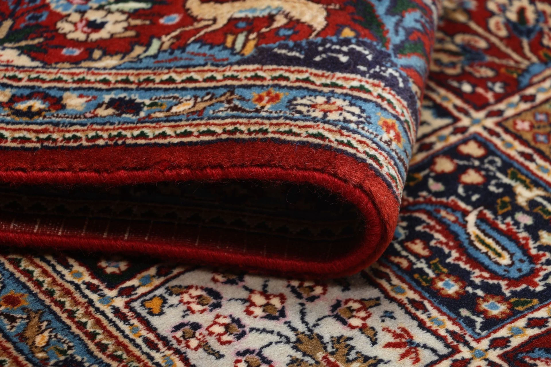 Hand-Knotted Wool Moud Persian Rug, 165 × 250 cm