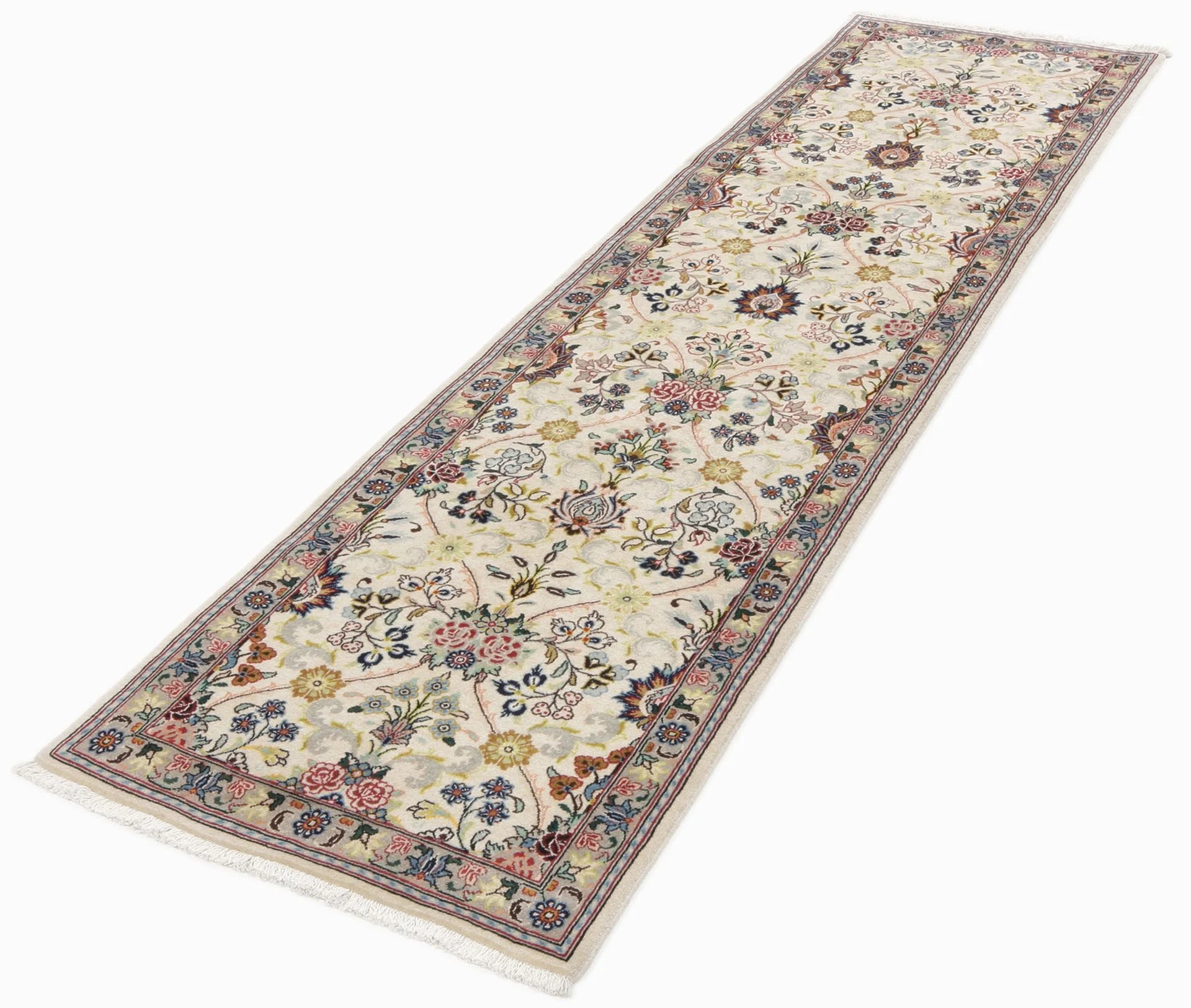 Hand-Knotted Wool Kashan Persian Rug, 75 × 292 cm