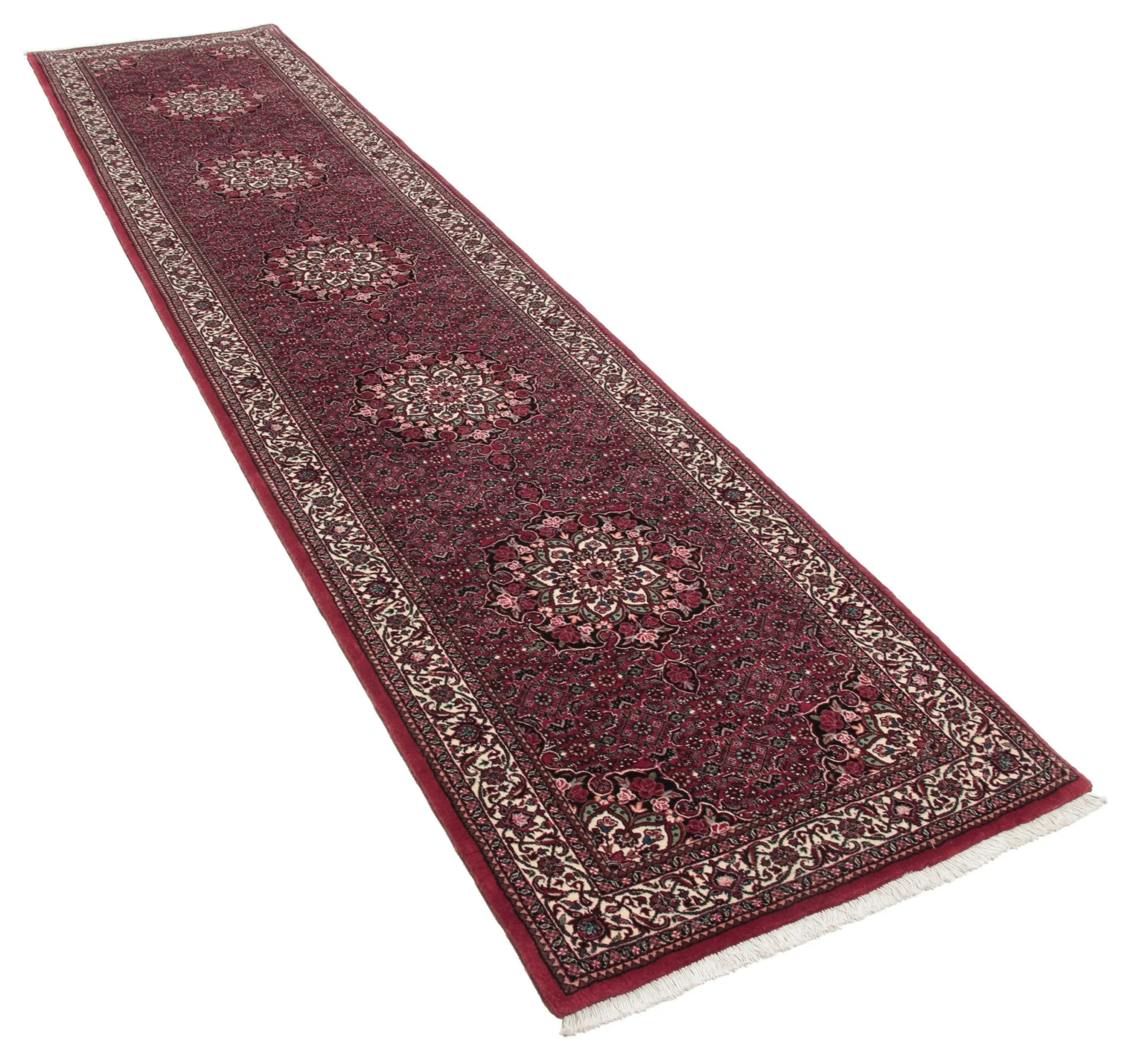Bijar Persian Rug — hand-knotted, 85 × 379 cm, Wool & Silk