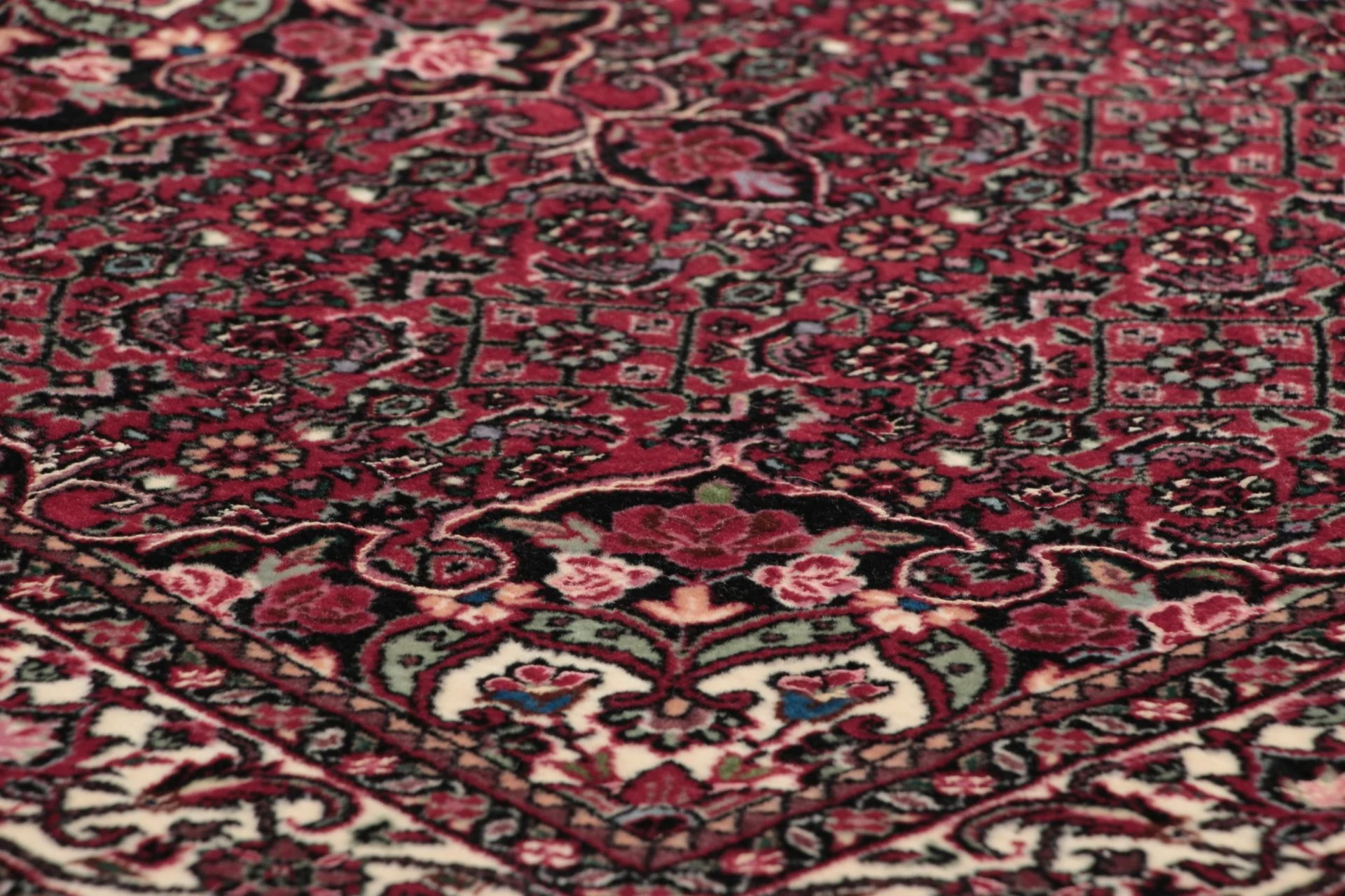 Bijar Persian Rug — hand-knotted, 85 × 379 cm, Wool & Silk