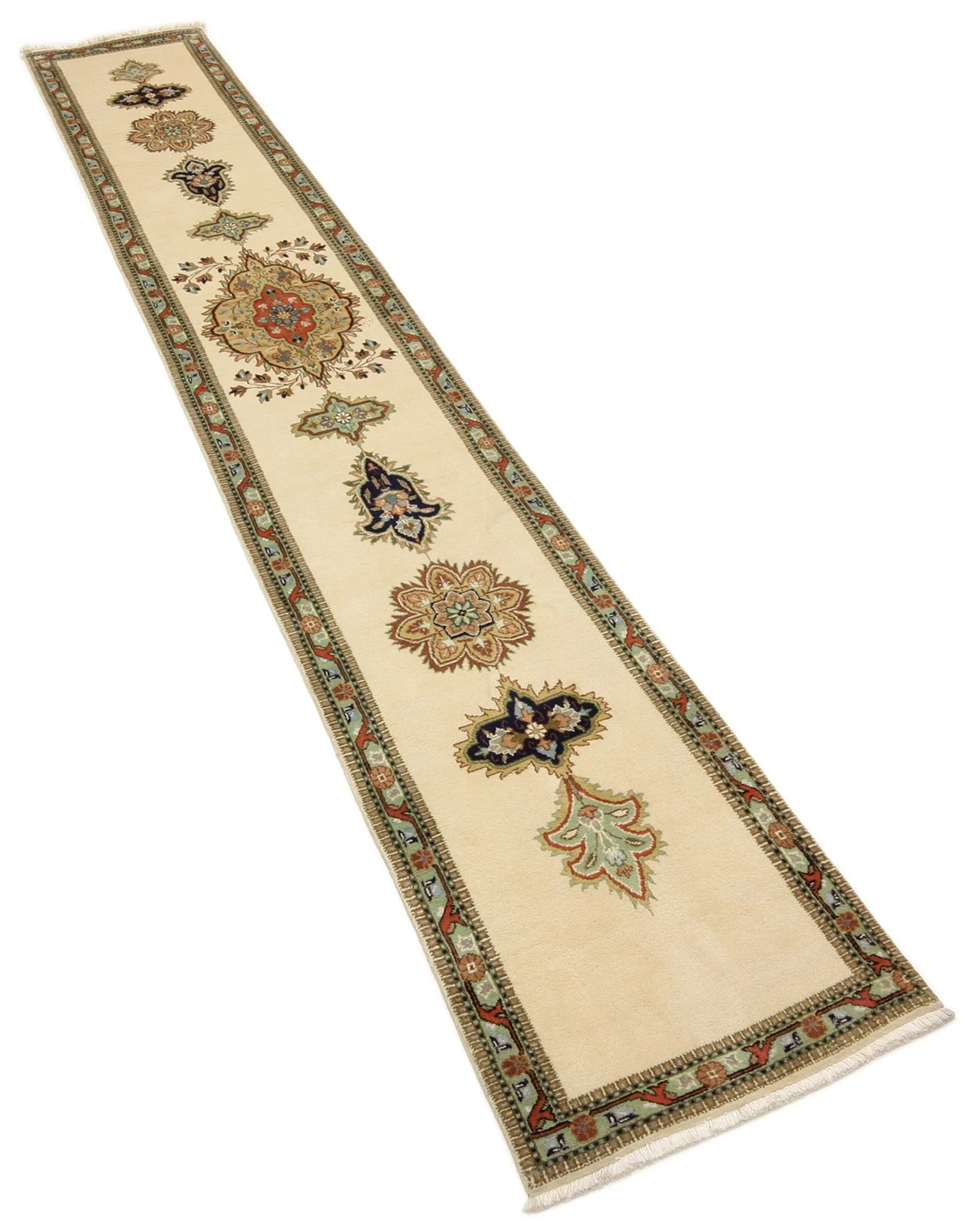 perserteppich-isfahan-76-x-493-cm-schurwolle-handgeknupft-laufer-1 Hand-Knotted Wool Isfahan Persian Rug, 76 × 493 cm