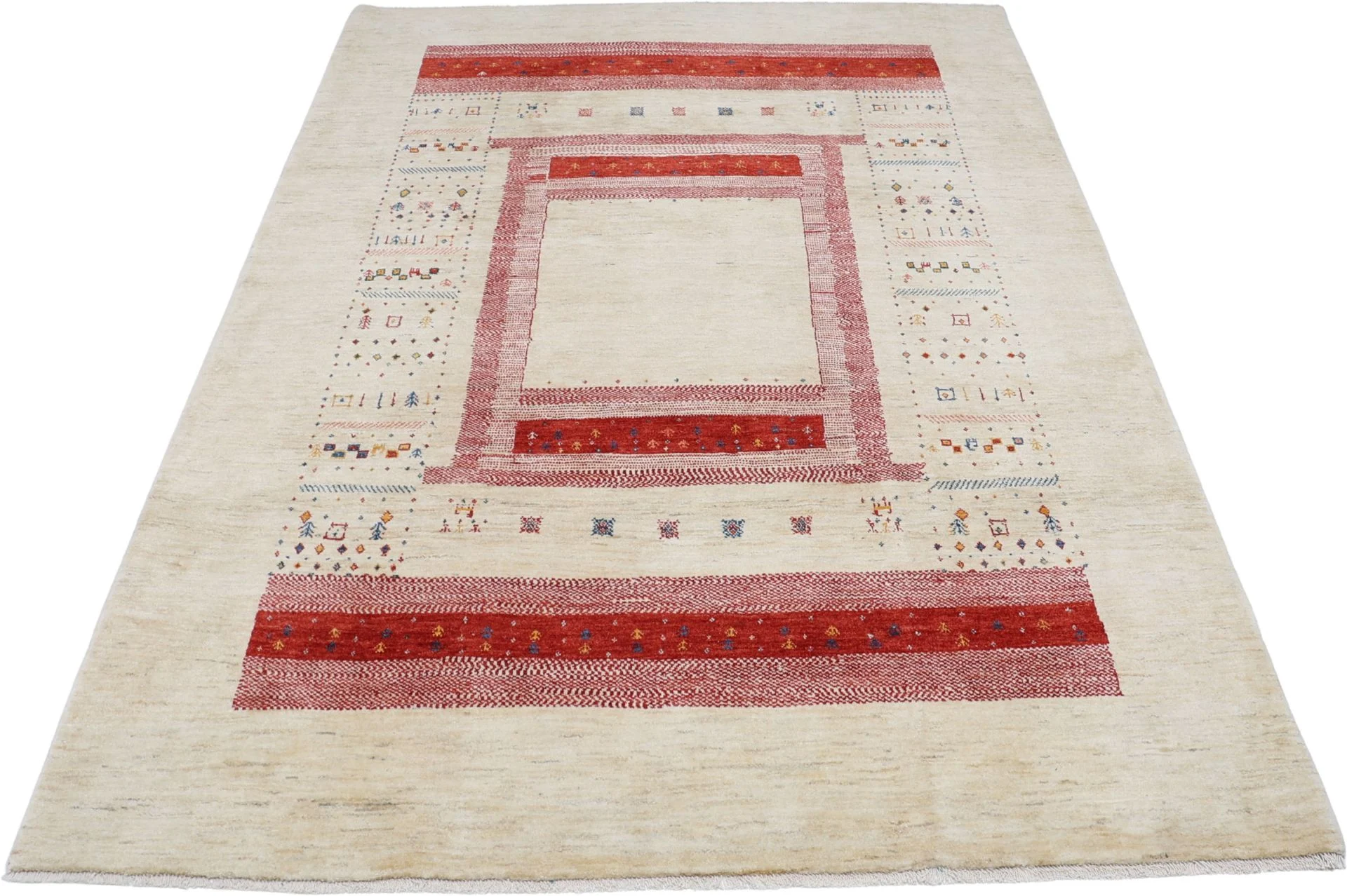 Hand-Knotted Wool Loribaft Persian Rug, 202 × 290 cm