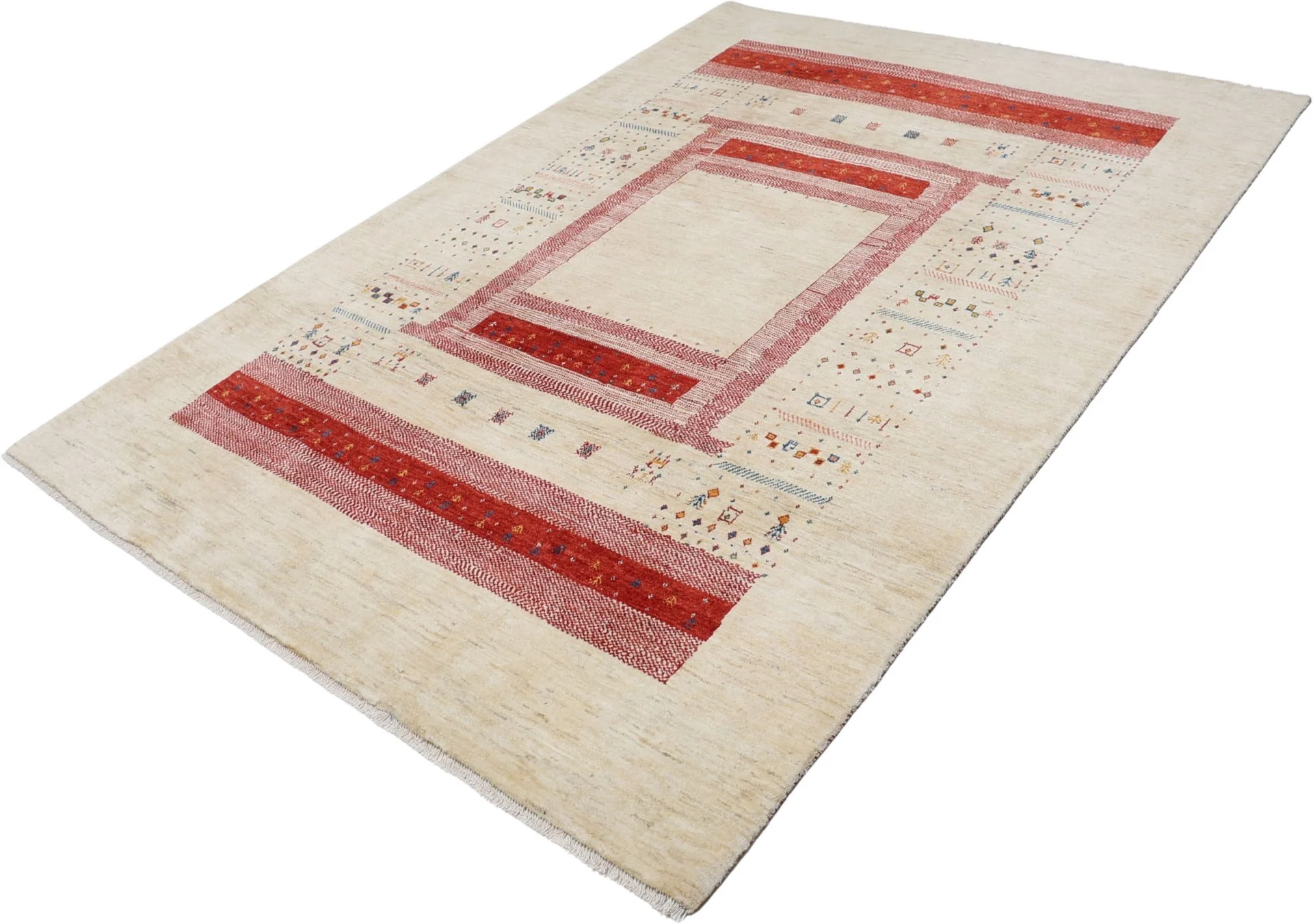 Hand-Knotted Wool Loribaft Persian Rug, 202 × 290 cm