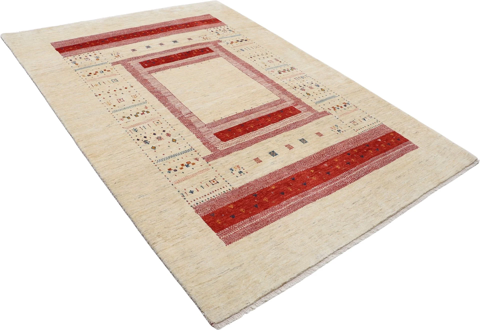 Hand-Knotted Wool Loribaft Persian Rug, 202 × 290 cm