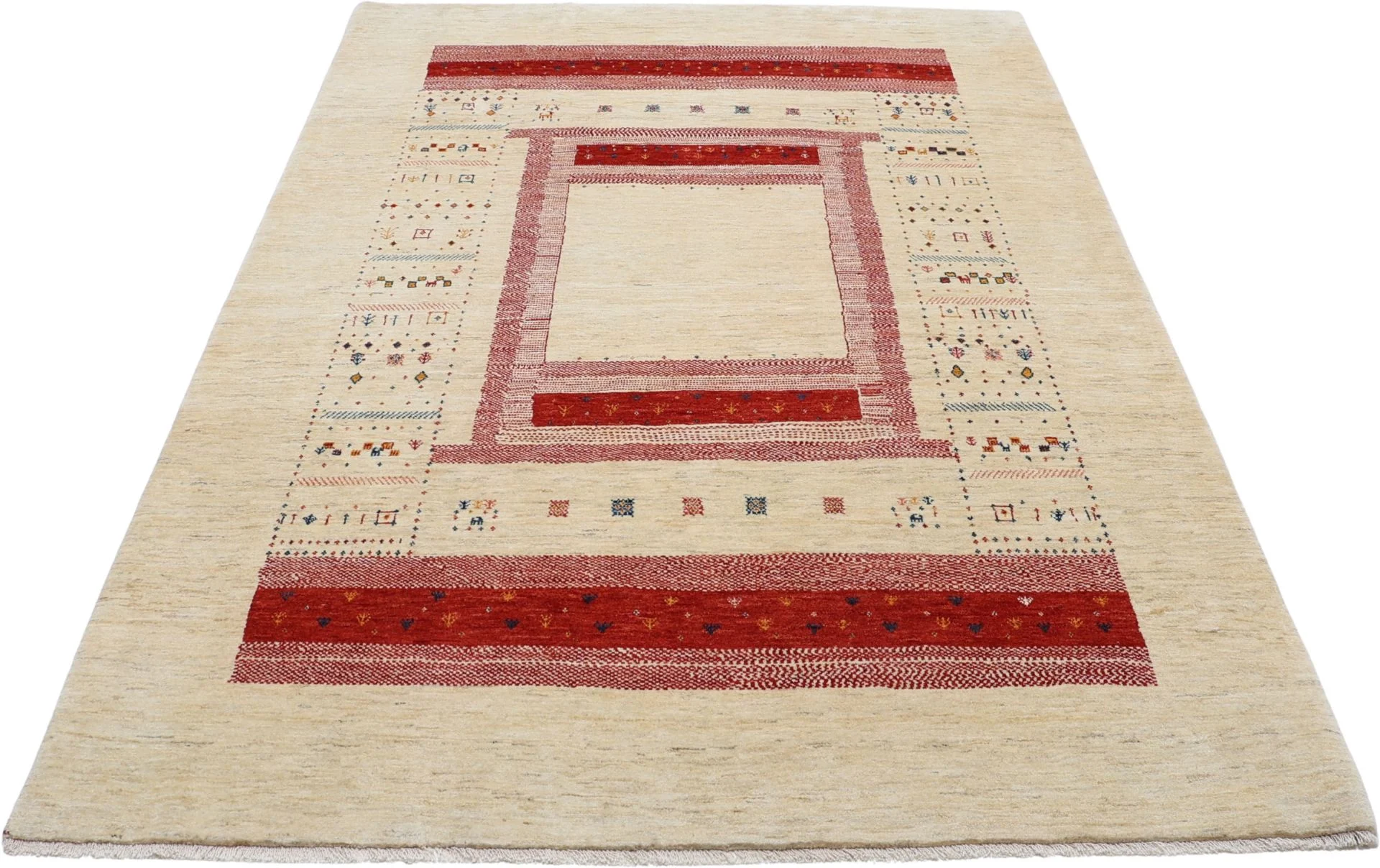 Hand-Knotted Wool Loribaft Persian Rug, 202 × 290 cm