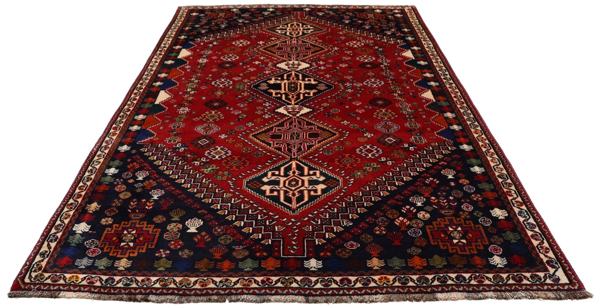 perserteppich-gashghai-168-x-270-cm-schurwolle-handgeknupft-6 Hand-Knotted Wool Qashqai Persian Rug, 168 × 270 cm