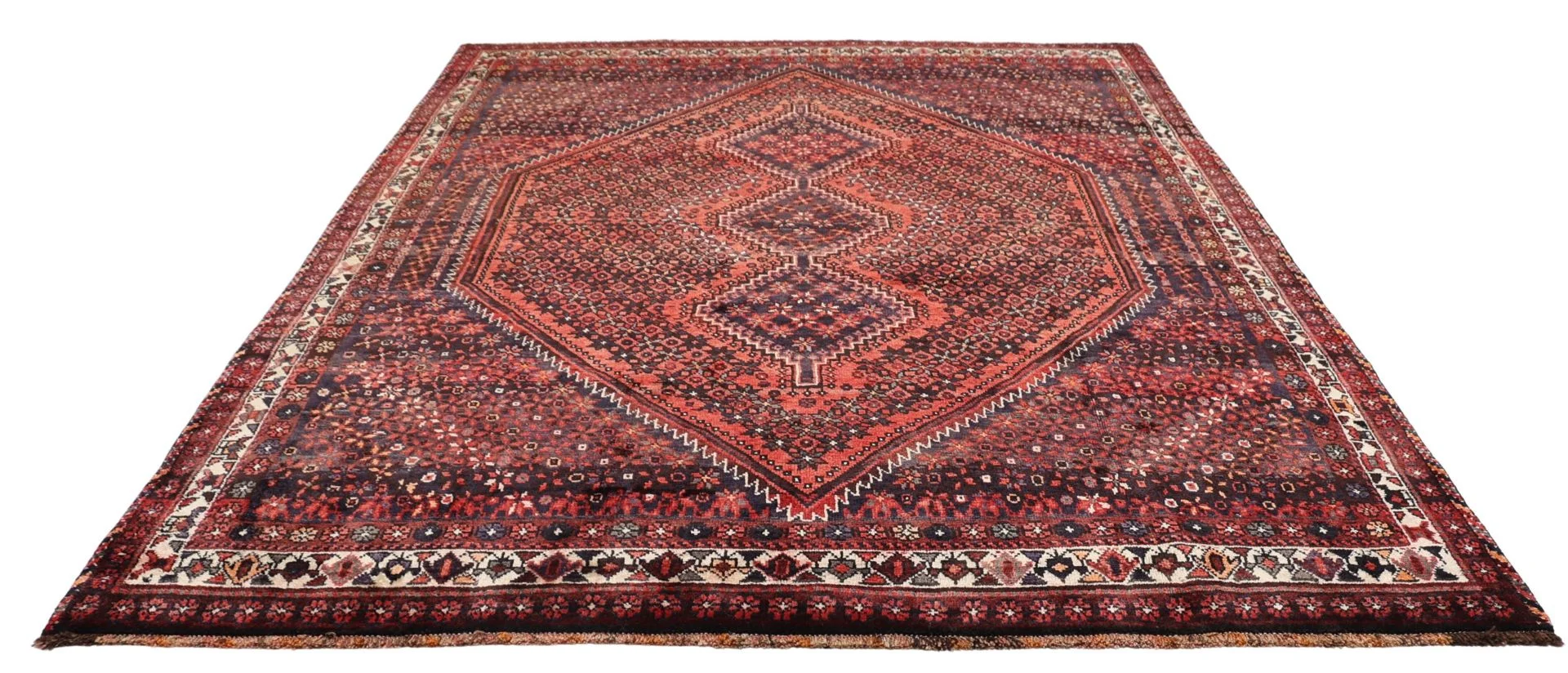 Shiraz Persian Rug 210 × 276 cm, Wool, hand-knotted