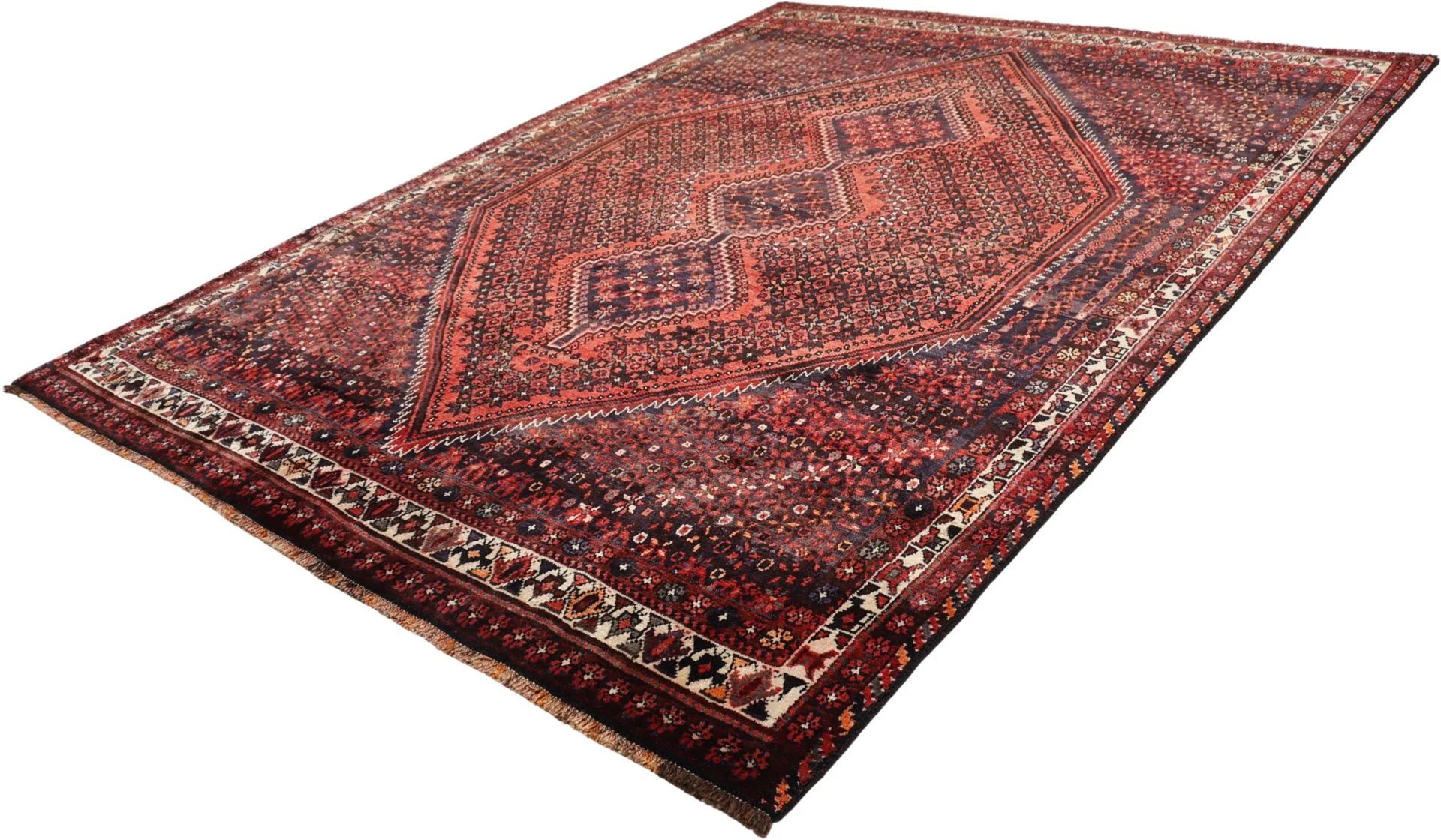Shiraz Persian Rug 210 × 276 cm, Wool, hand-knotted
