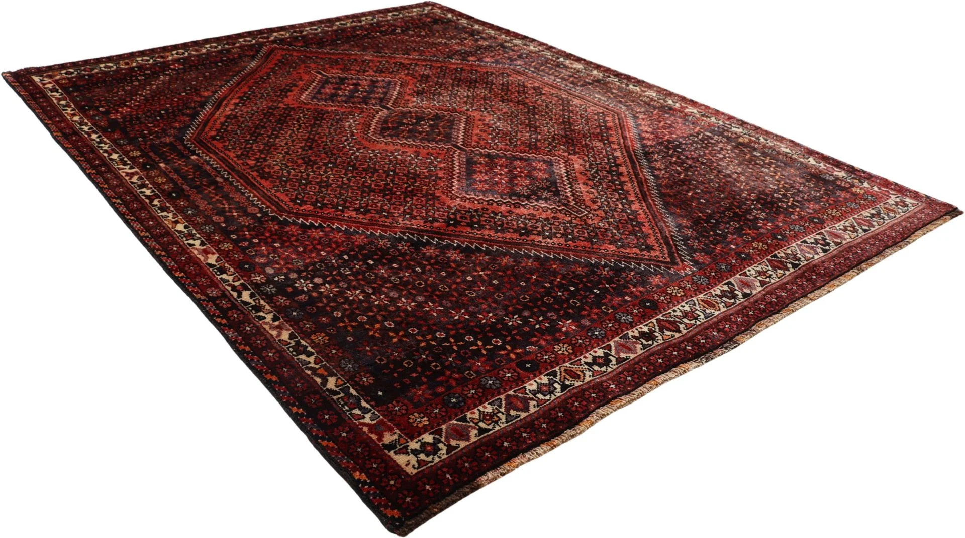 Shiraz Persian Rug 210 × 276 cm, Wool, hand-knotted