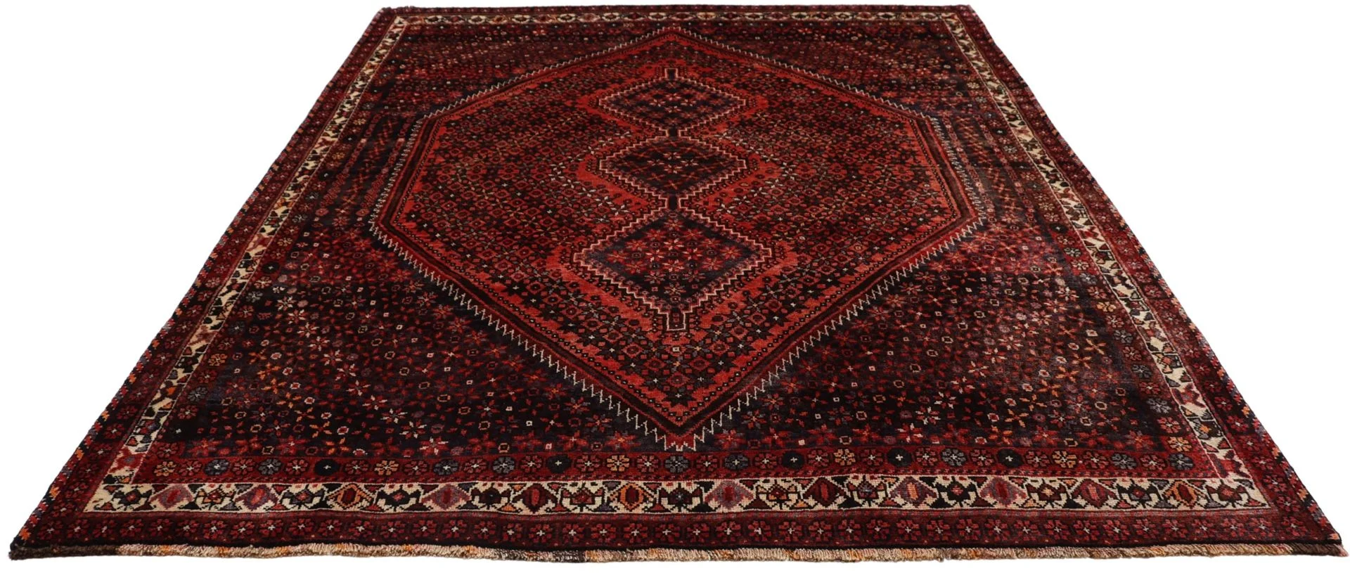 Shiraz Persian Rug 210 × 276 cm, Wool, hand-knotted
