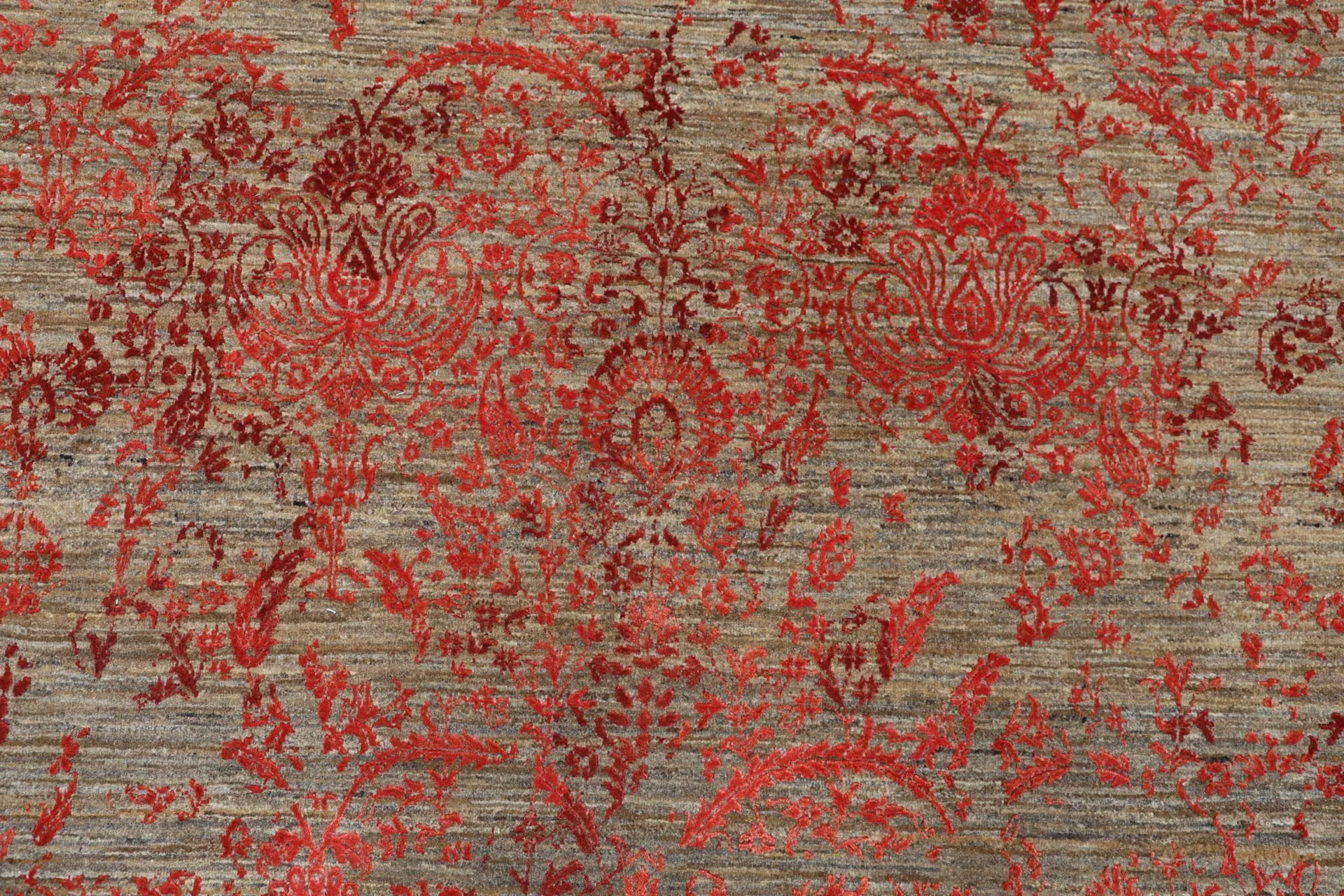 Hand-Knotted Wool Loribaft Indian Rug, 199 × 297 cm