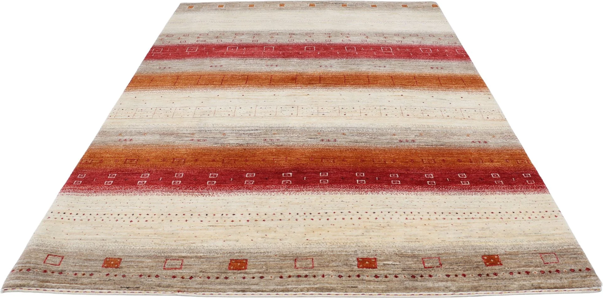 orientteppich-loribaft-172-x-238-cm-schurwolle-handgeknupft-5 Hand-Knotted Wool Loribaft Indian Rug, 172 × 238 cm