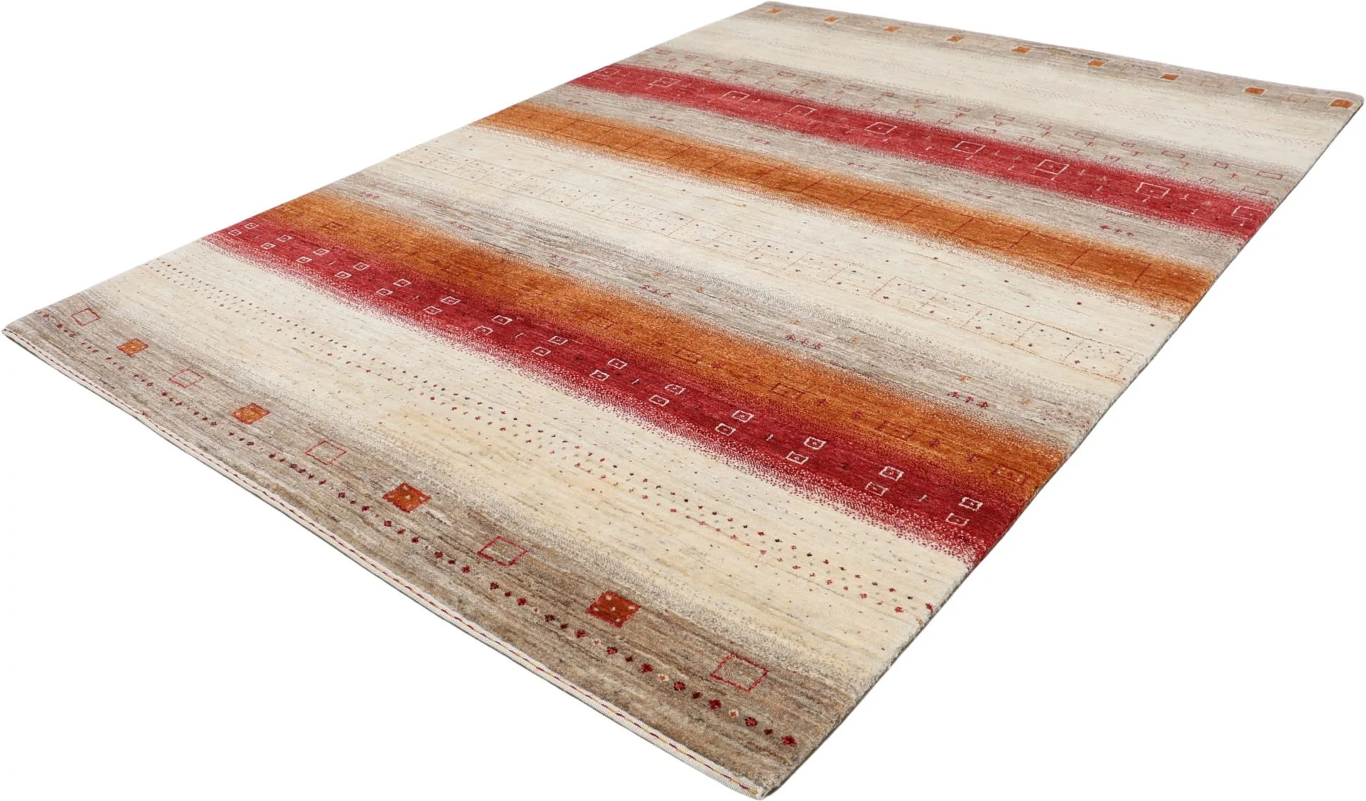 orientteppich-loribaft-172-x-238-cm-schurwolle-handgeknupft-7 Hand-Knotted Wool Loribaft Indian Rug, 172 × 238 cm
