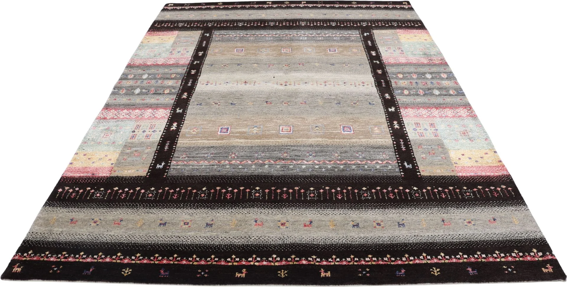 orientteppich-loribaft-174-x-242-cm-schurwolle-handgeknupft-neu-5 Loribaft Indian Rug — hand-knotted, 174 × 242 cm, Wool
