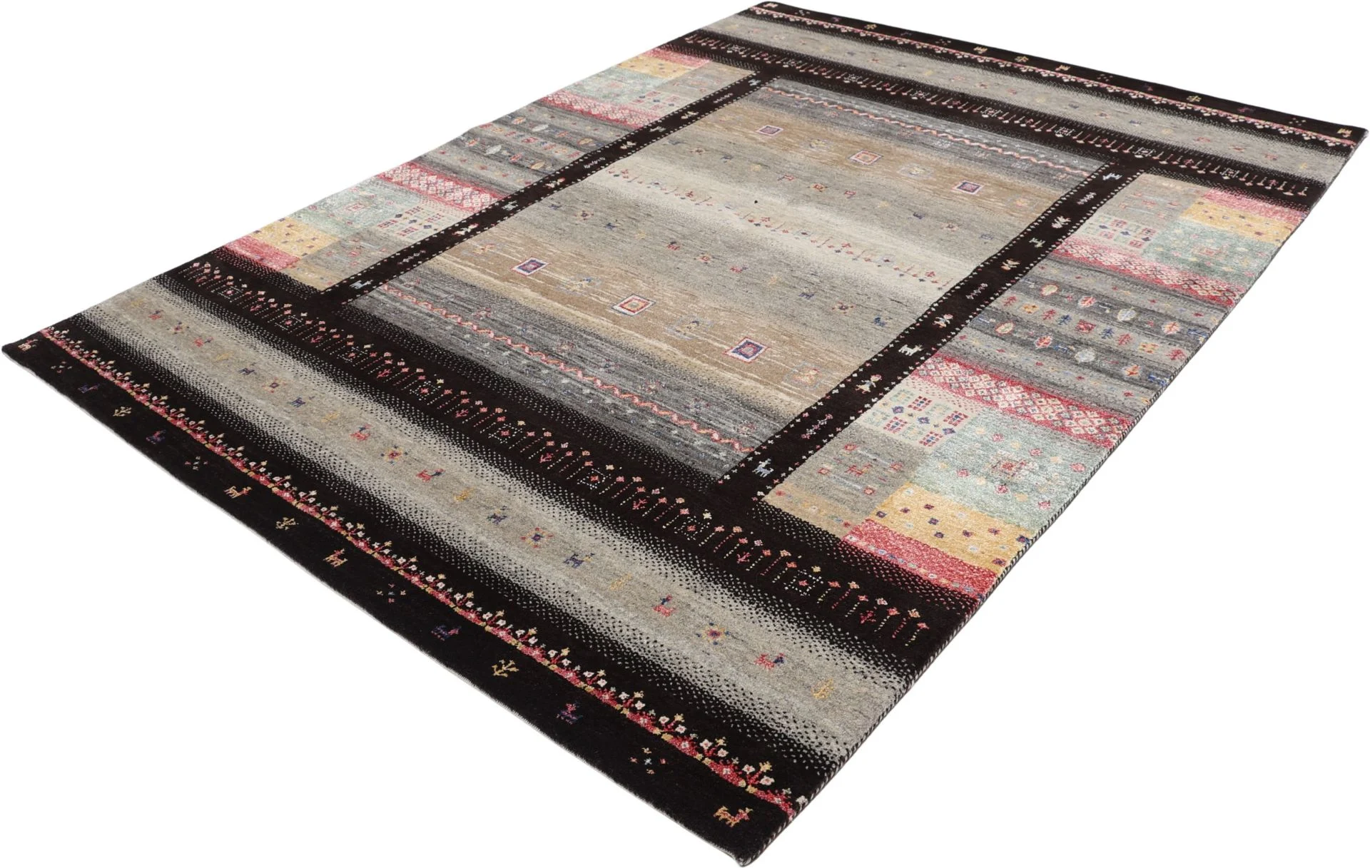 orientteppich-loribaft-174-x-242-cm-schurwolle-handgeknupft-neu-6 Loribaft Indian Rug — hand-knotted, 174 × 242 cm, Wool