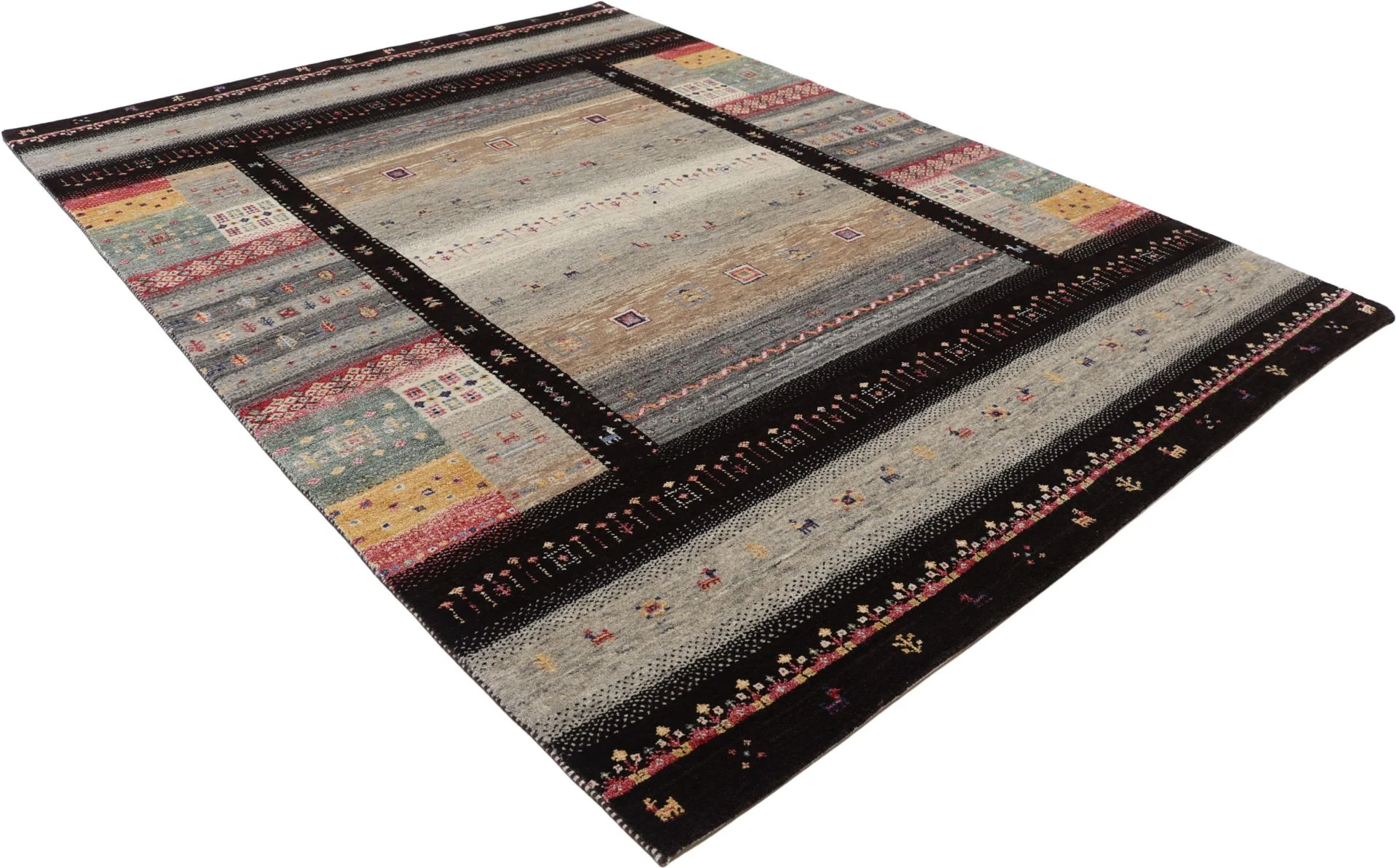 orientteppich-loribaft-174-x-242-cm-schurwolle-handgeknupft-neu-8 Loribaft Indian Rug — hand-knotted, 174 × 242 cm, Wool