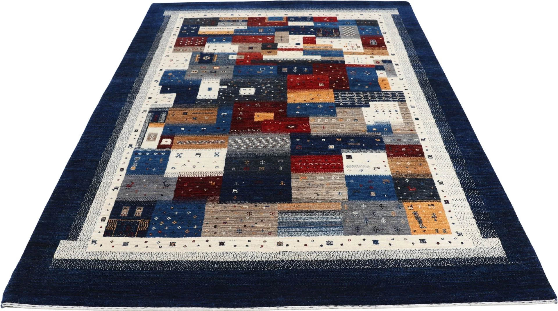 Hand-Knotted Wool Loribaft Indian Rug, 178 × 250 cm