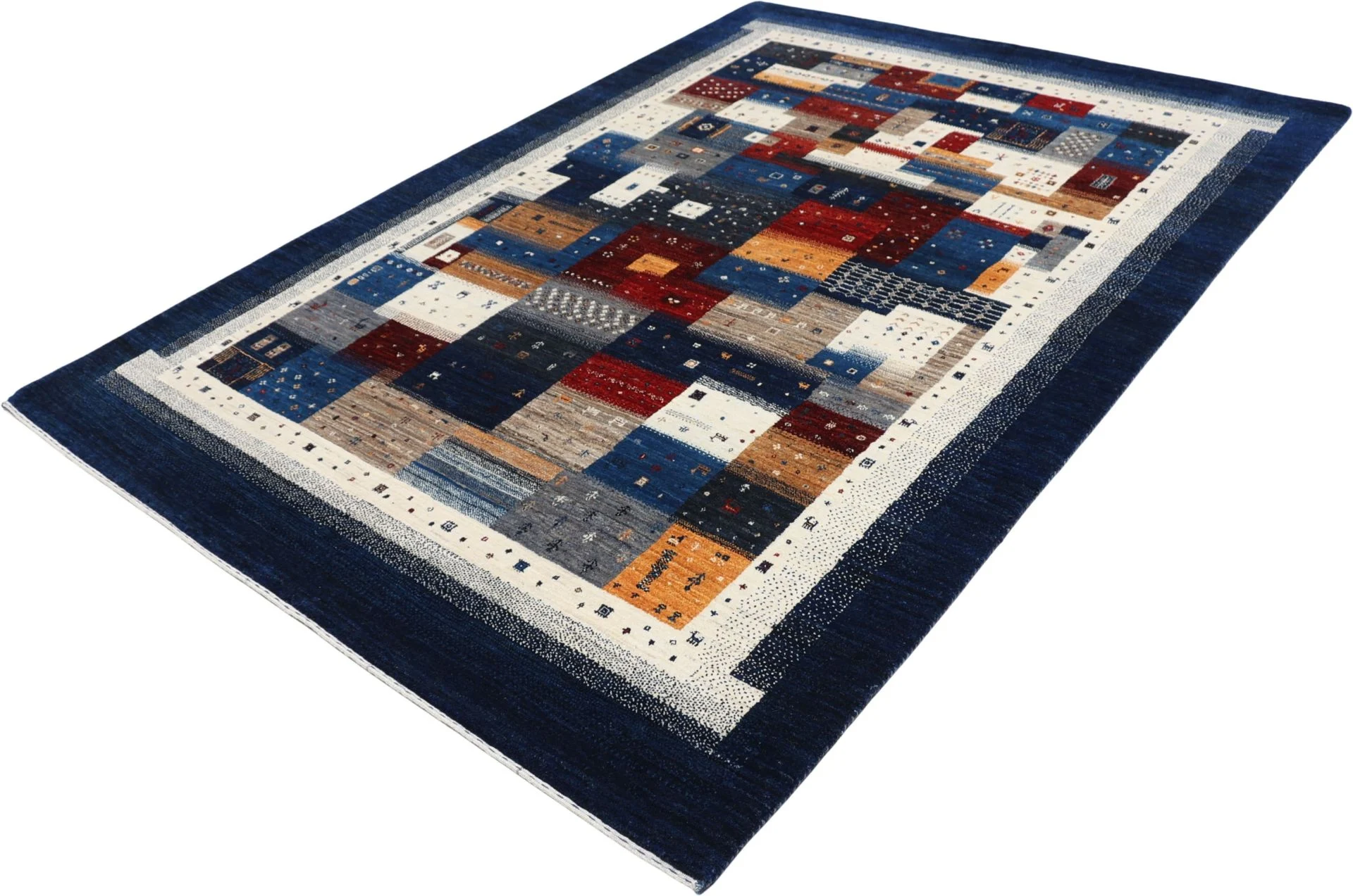 Hand-Knotted Wool Loribaft Indian Rug, 178 × 250 cm