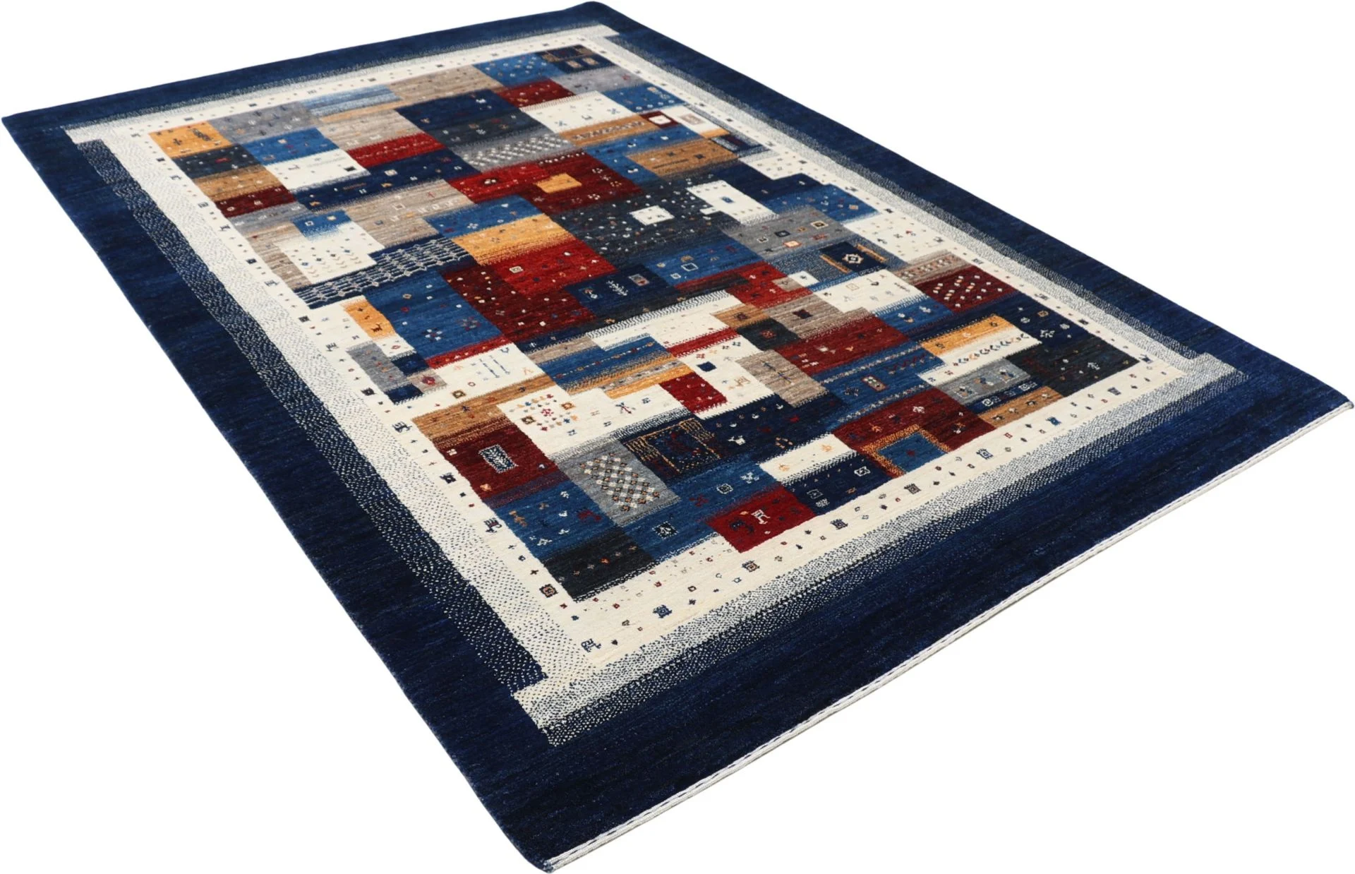 Hand-Knotted Wool Loribaft Indian Rug, 178 × 250 cm