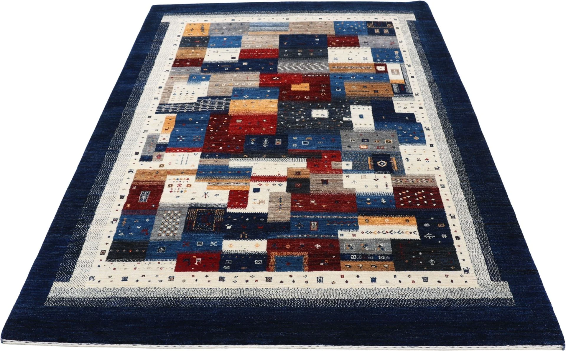 Hand-Knotted Wool Loribaft Indian Rug, 178 × 250 cm