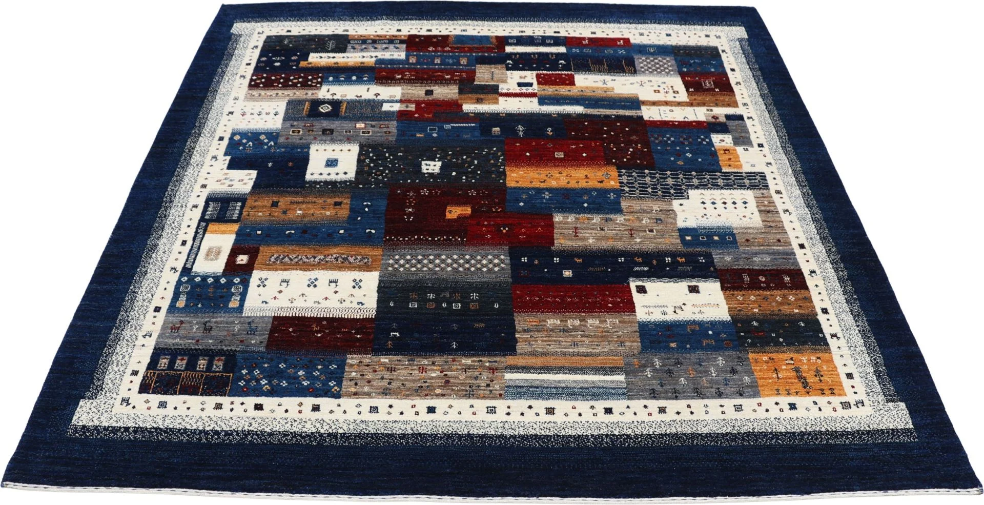 orientteppich-loribaft-206-x-209-cm-schurwolle-handgeknupft-12 Loribaft Indian Rug — hand-knotted, 206 × 209 cm, Wool