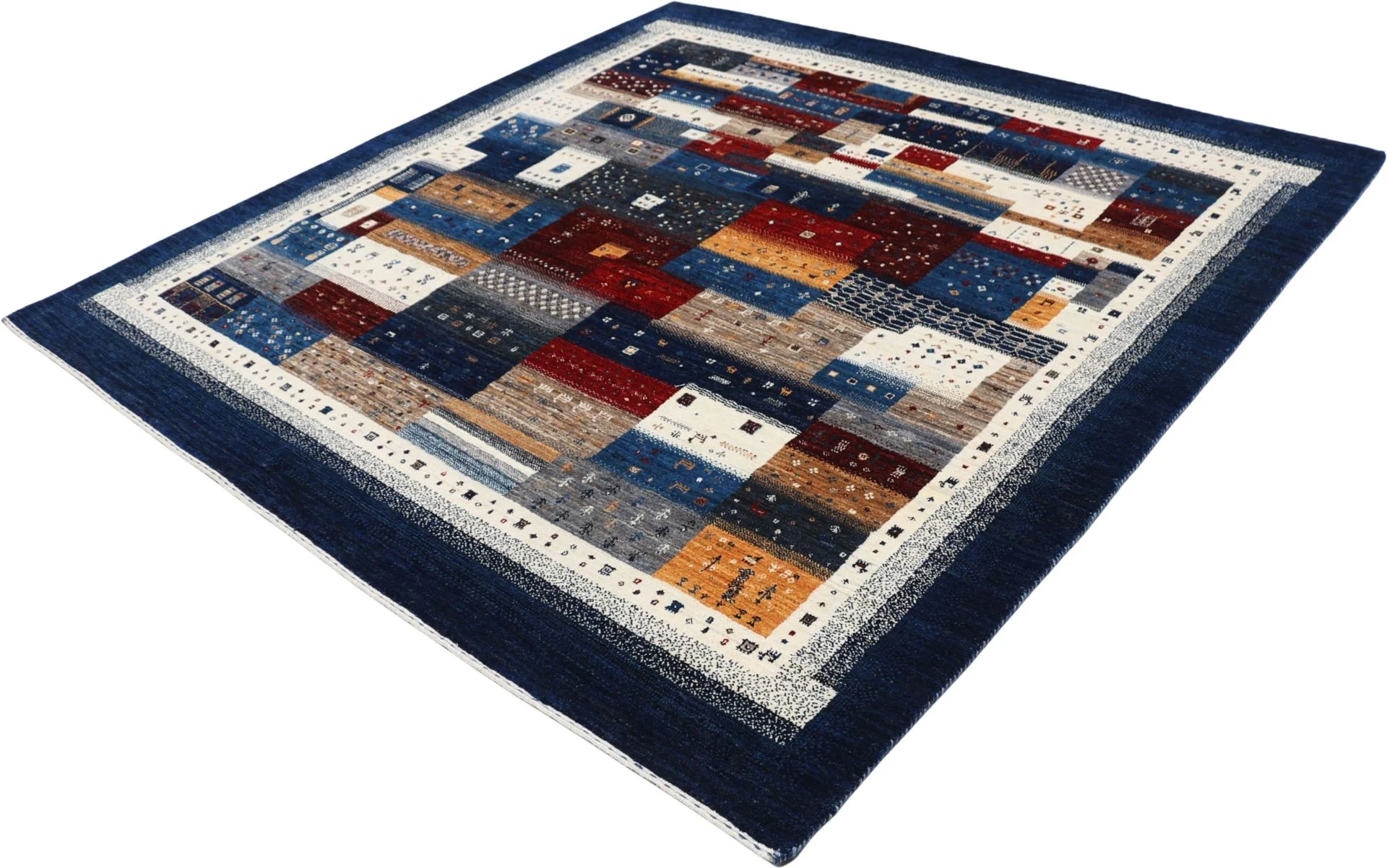 orientteppich-loribaft-206-x-209-cm-schurwolle-handgeknupft-15 Loribaft Indian Rug — hand-knotted, 206 × 209 cm, Wool