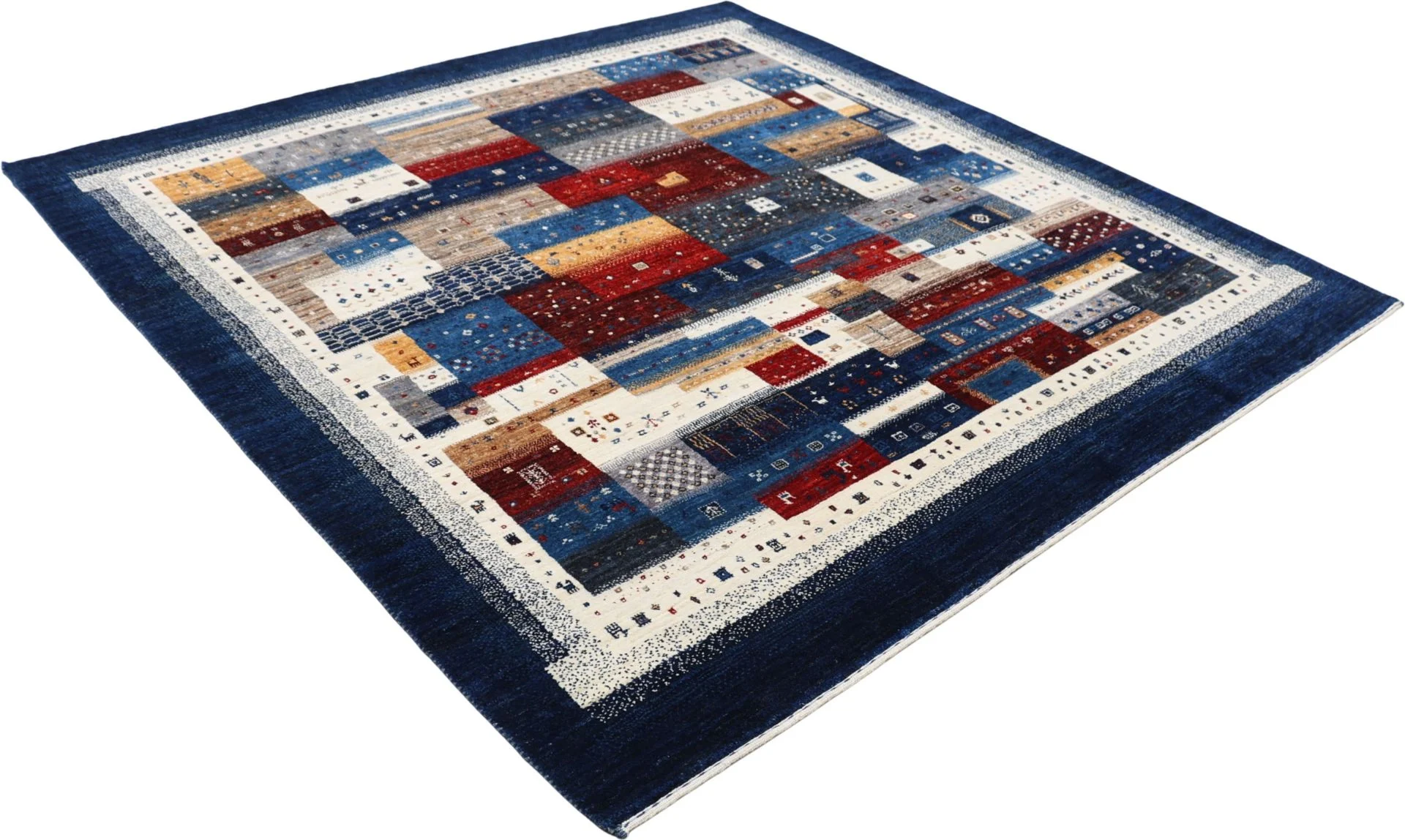 orientteppich-loribaft-206-x-209-cm-schurwolle-handgeknupft-17 Loribaft Indian Rug — hand-knotted, 206 × 209 cm, Wool