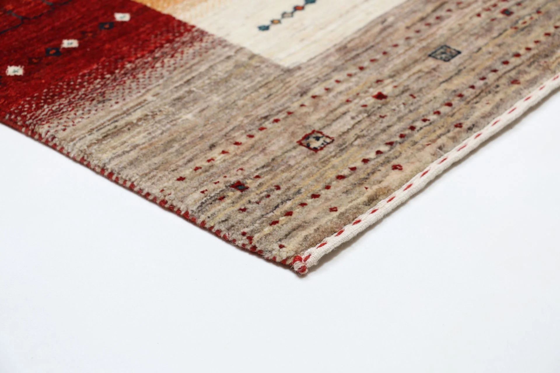 orientteppich-loribaft-201-x-260-cm-schurwolle-handgeknupft-24 Hand-Knotted Wool Loribaft Indian Rug, 201 × 260 cm