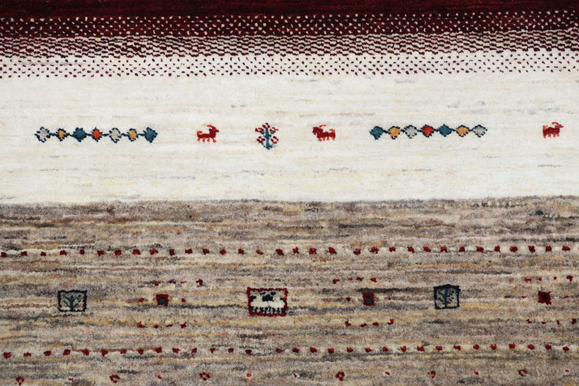 orientteppich-loribaft-201-x-260-cm-schurwolle-handgeknupft-30 Hand-Knotted Wool Loribaft Indian Rug, 201 × 260 cm