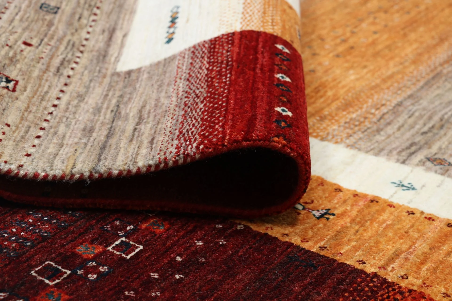 orientteppich-loribaft-201-x-260-cm-schurwolle-handgeknupft-36 Hand-Knotted Wool Loribaft Indian Rug, 201 × 260 cm