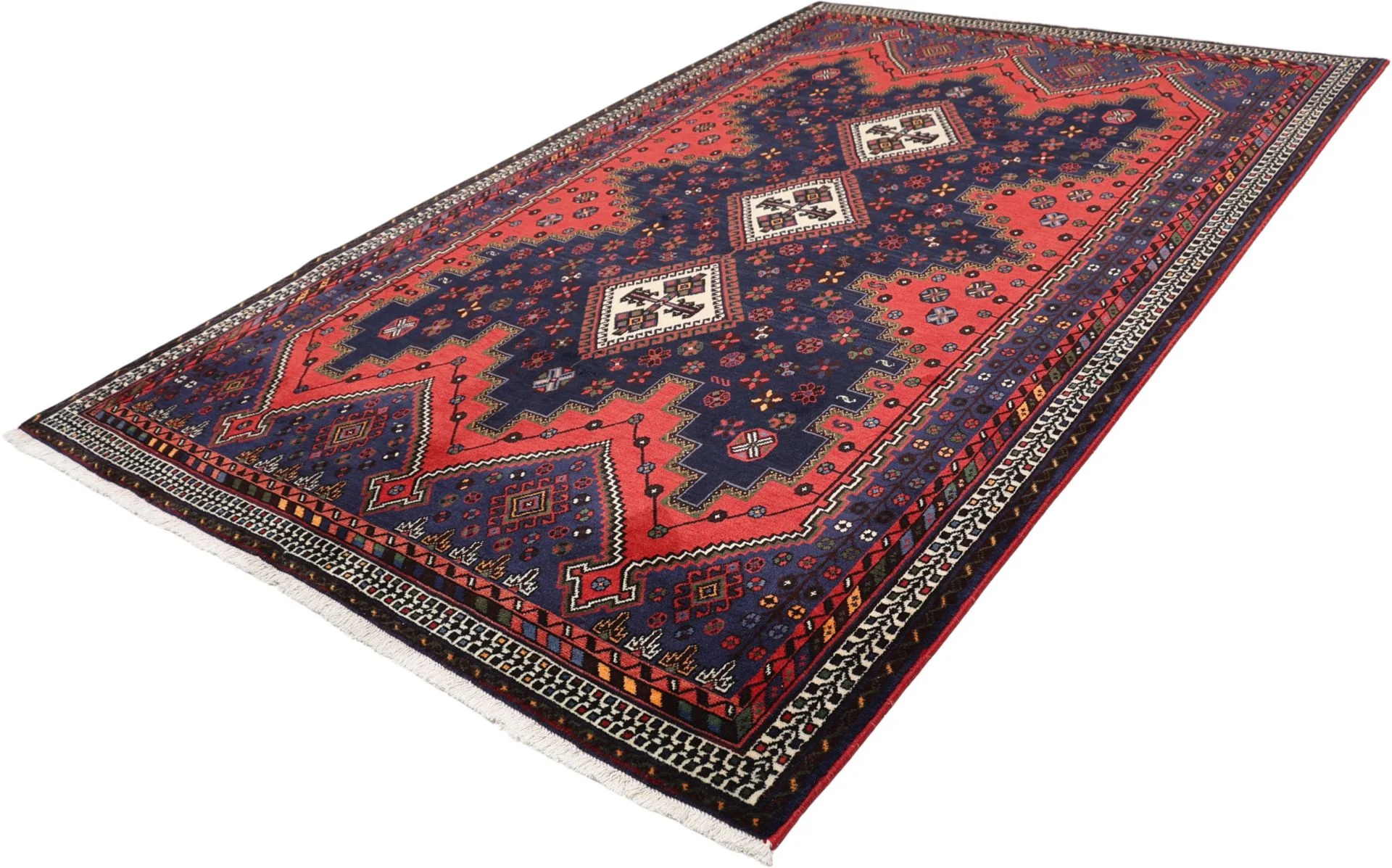 Hand-Knotted Wool Persian Rug, 176 × 268 cm