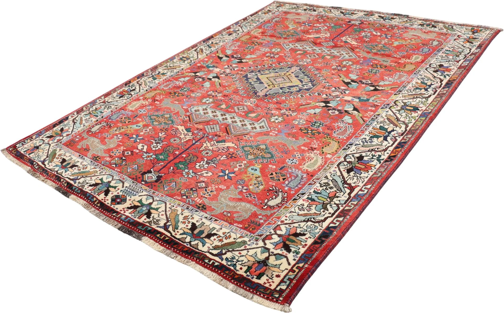 Shiraz Persian Rug 178 × 255 cm, Wool, hand-knotted