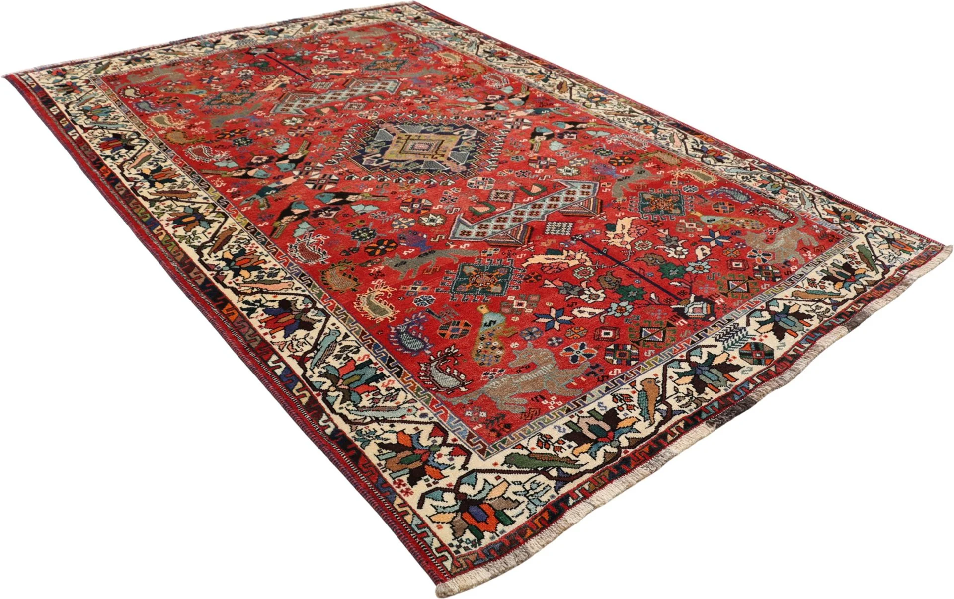 Shiraz Persian Rug 178 × 255 cm, Wool, hand-knotted