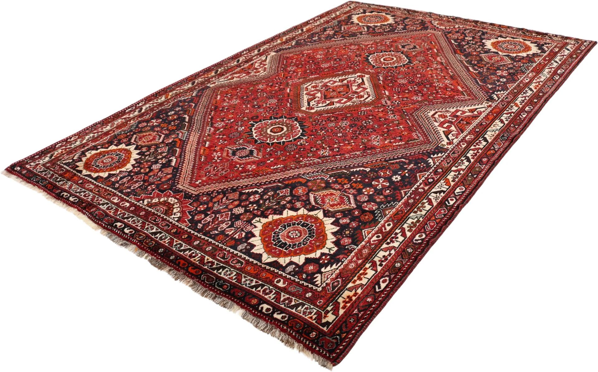 Shiraz Persian Rug — hand-knotted, 176 × 265 cm, Wool