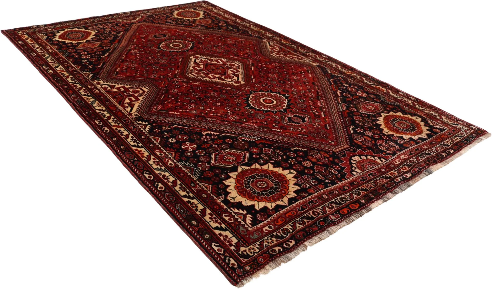 Shiraz Persian Rug — hand-knotted, 176 × 265 cm, Wool