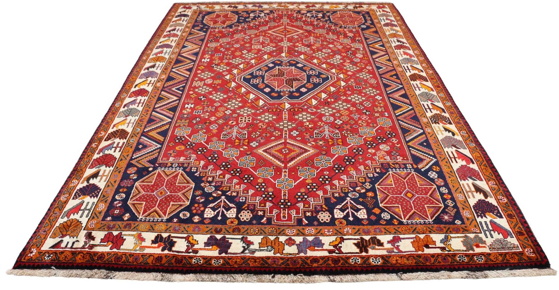Shiraz Persian Rug 175 × 275 cm, Wool, hand-knotted