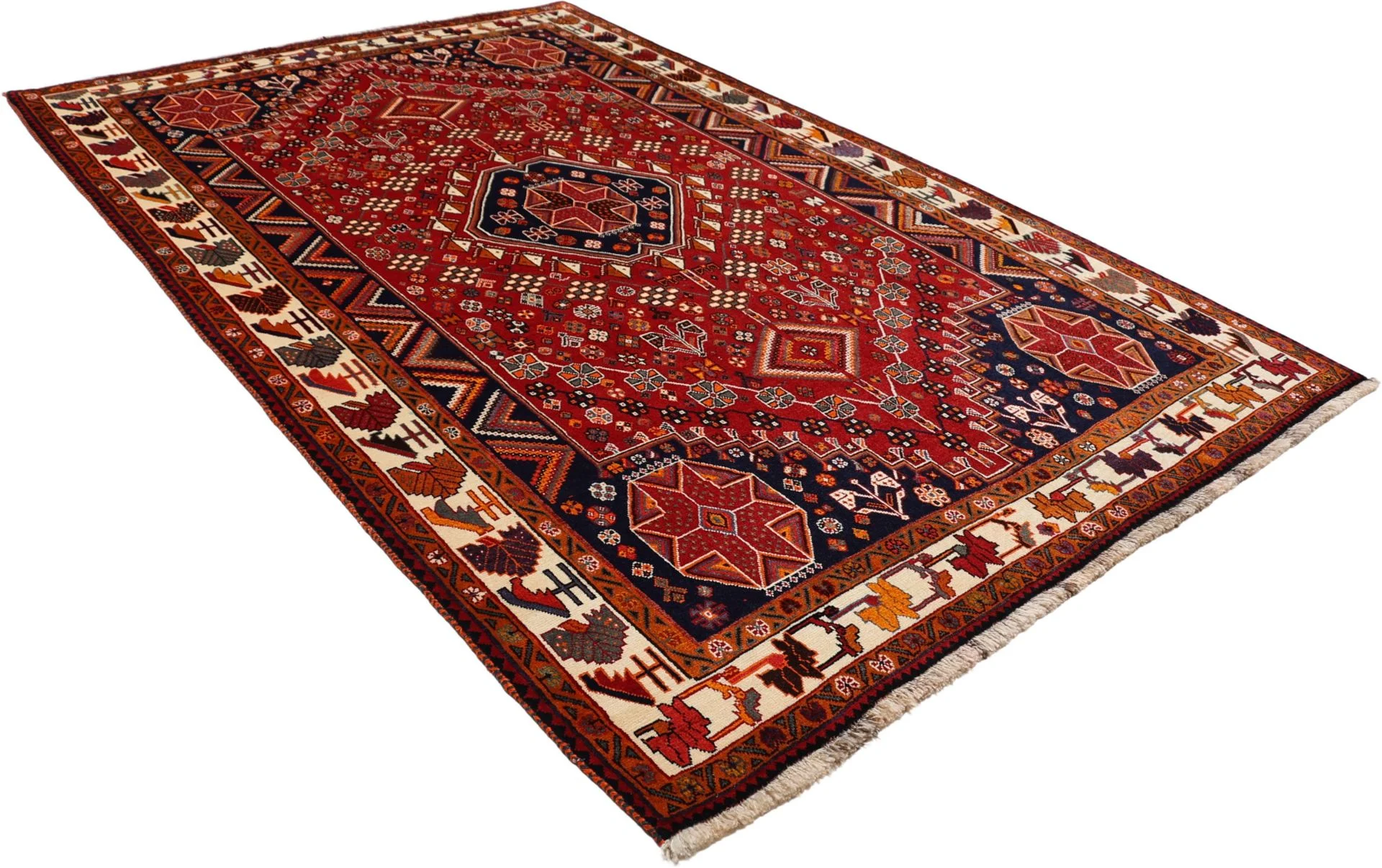 Shiraz Persian Rug 175 × 275 cm, Wool, hand-knotted