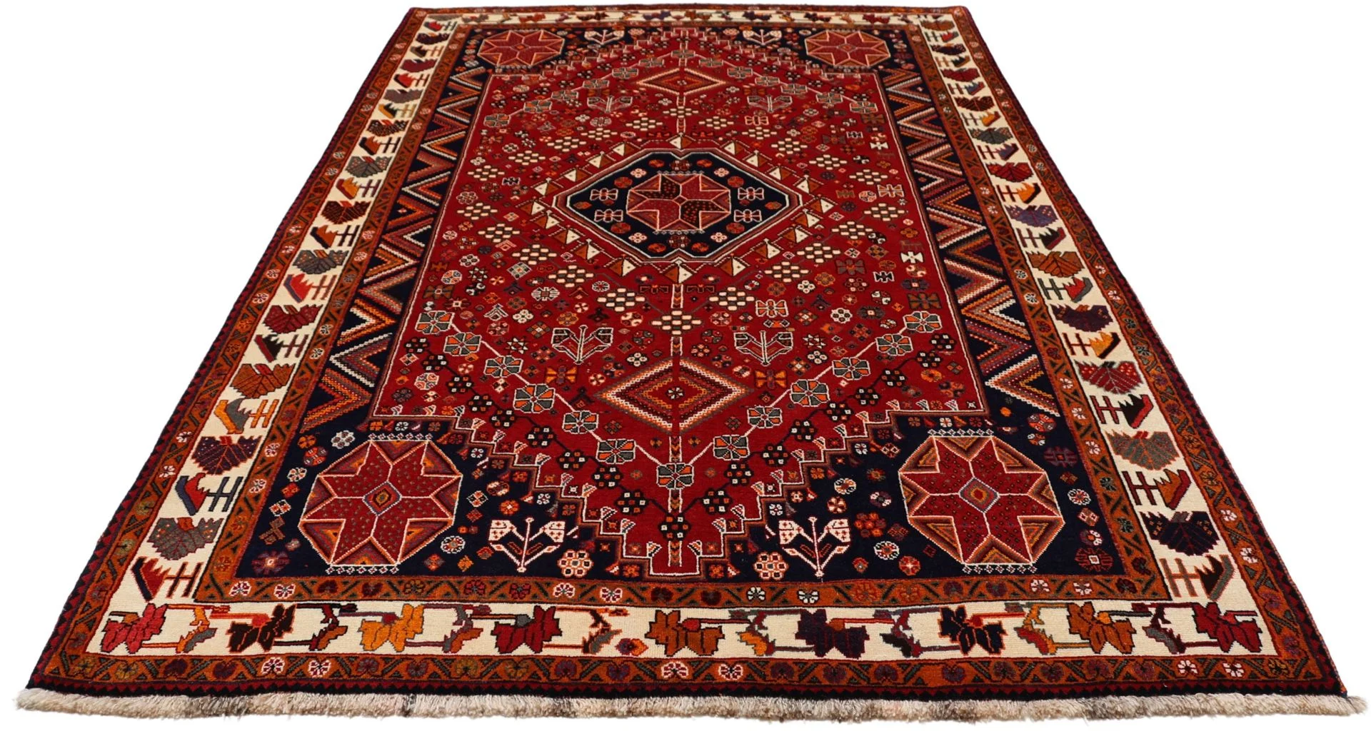 Shiraz Persian Rug 175 × 275 cm, Wool, hand-knotted