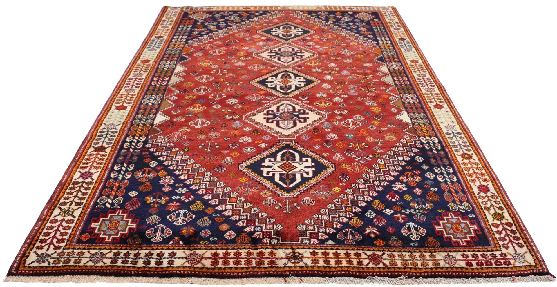 Shiraz Persian Rug — hand-knotted, 173 × 265 cm, Wool
