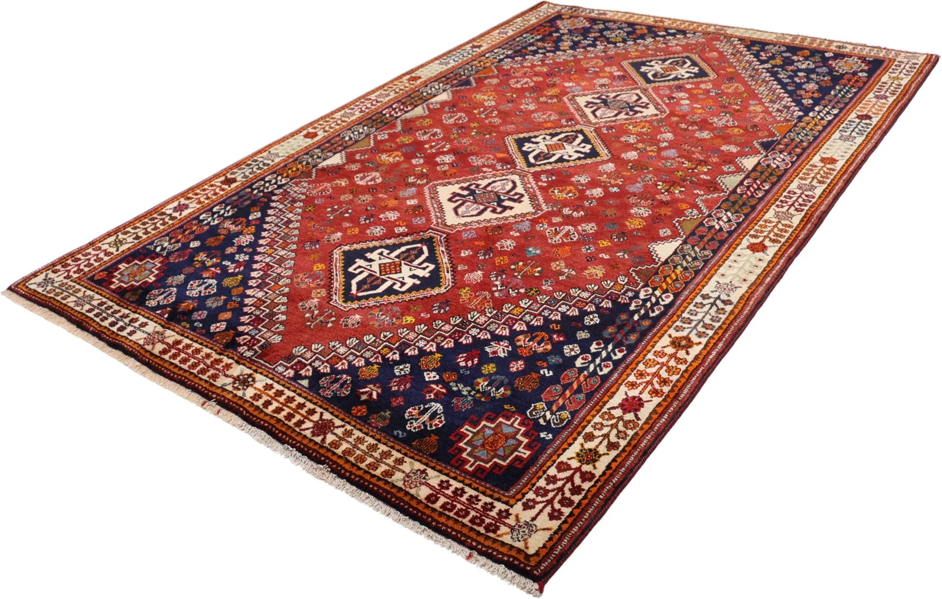 Shiraz Persian Rug — hand-knotted, 173 × 265 cm, Wool