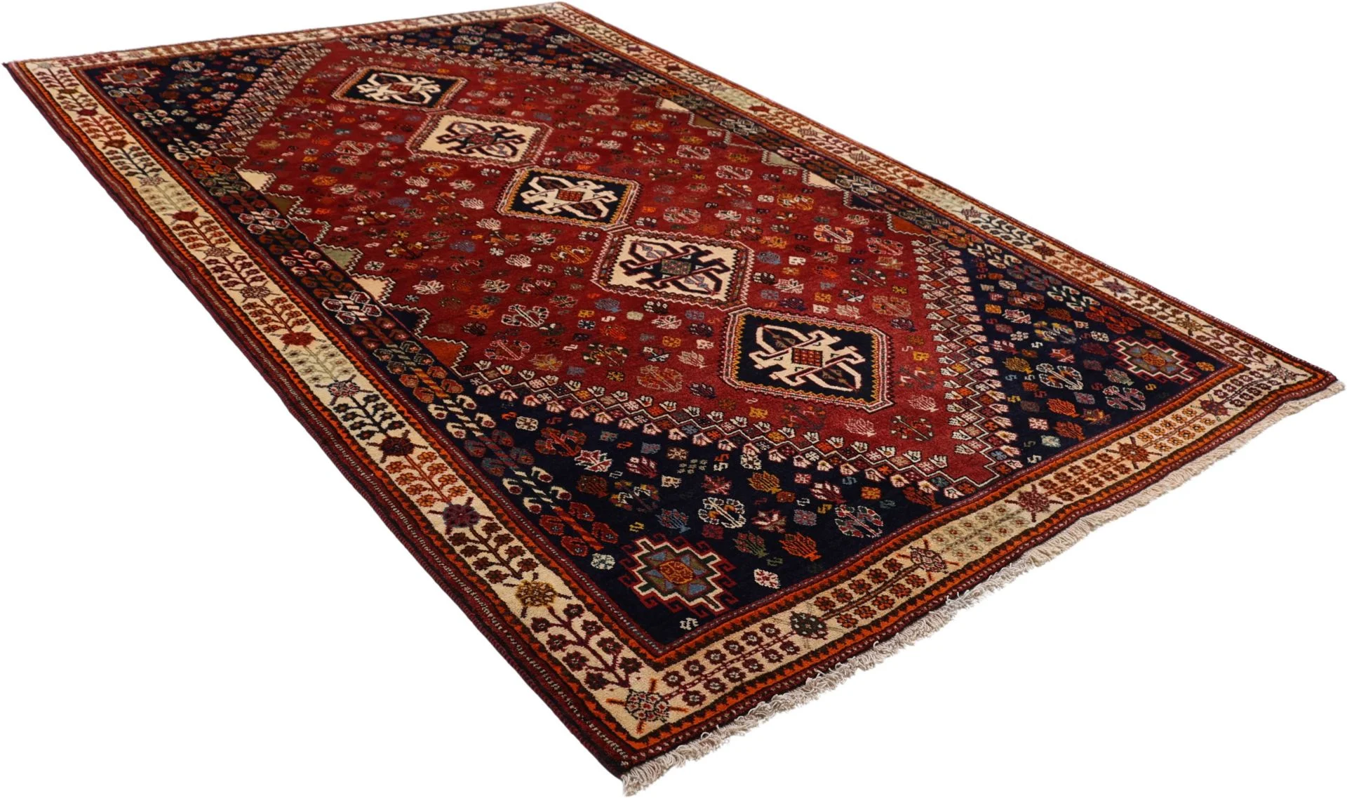 Shiraz Persian Rug — hand-knotted, 173 × 265 cm, Wool