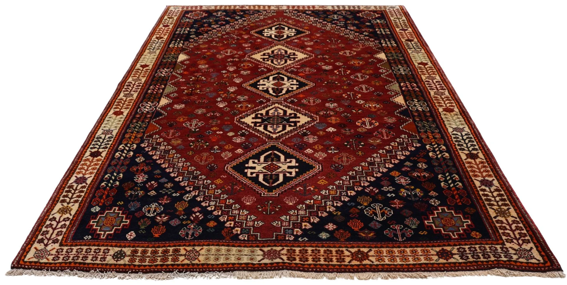 Shiraz Persian Rug — hand-knotted, 173 × 265 cm, Wool