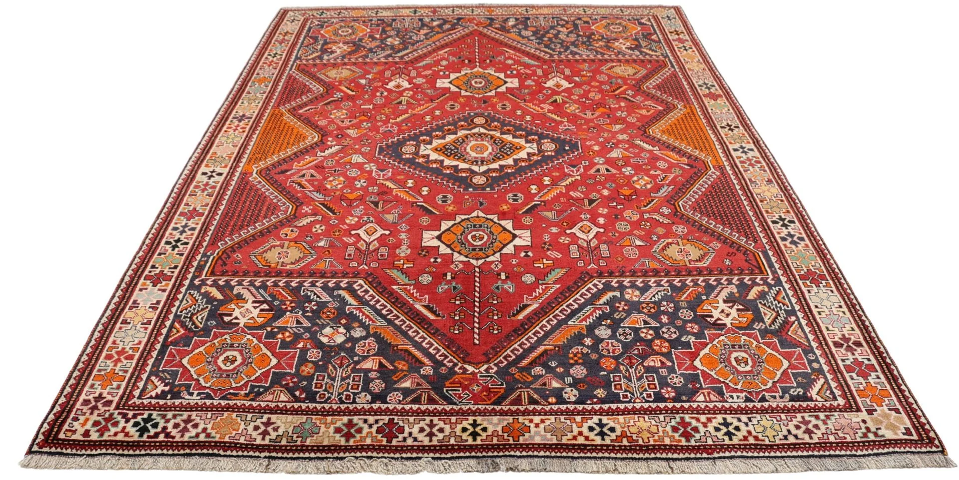 Shiraz Persian Rug 170 × 265 cm, Wool, hand-knotted