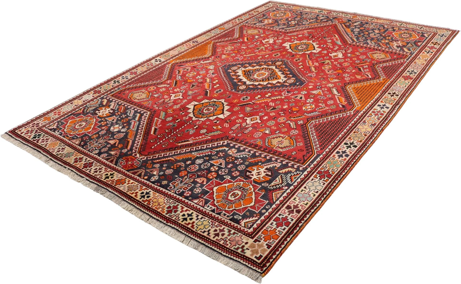 Shiraz Persian Rug 170 × 265 cm, Wool, hand-knotted