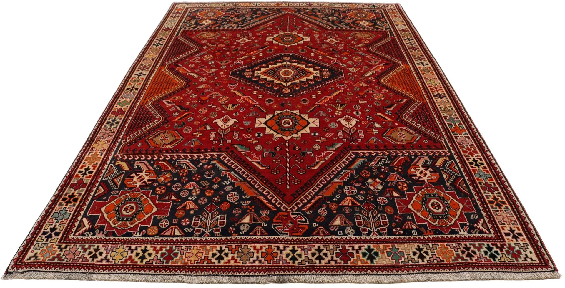 Shiraz Persian Rug 170 × 265 cm, Wool, hand-knotted