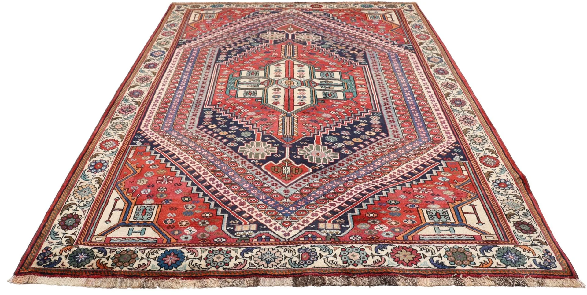 Shiraz Persian Rug — hand-knotted, 170 × 253 cm, Wool