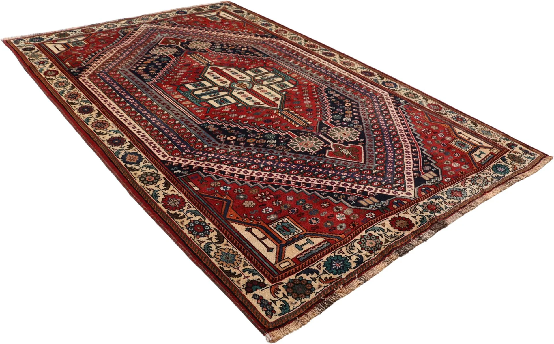 Shiraz Persian Rug — hand-knotted, 170 × 253 cm, Wool
