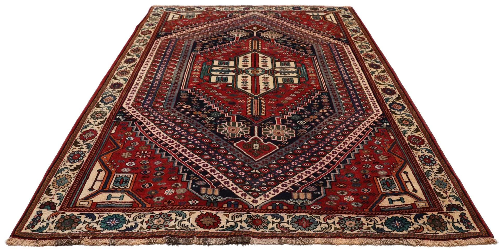 Shiraz Persian Rug — hand-knotted, 170 × 253 cm, Wool