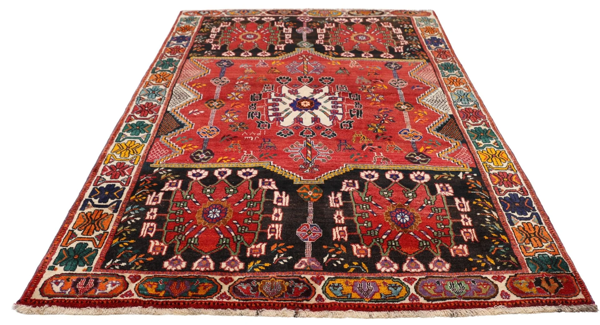 Shiraz Persian Rug — hand-knotted, 160 × 260 cm, Wool